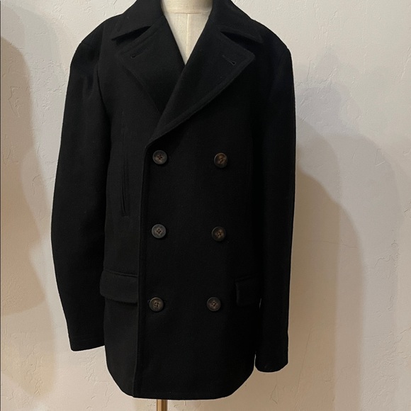 Boys’ Ralph Lauren Black Double-Breasted Peacoat